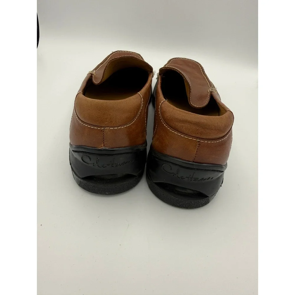 Cole Haan Mens Brown Leather Nike Air Moc Toe Slip On Loafers 07184 Size 9M